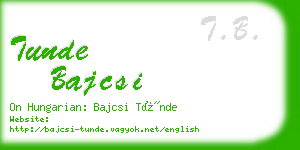 tunde bajcsi business card